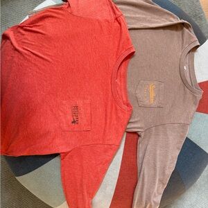Kids Southern Pointe Red (XL) and Brown (L) Long Sleeve Shirts